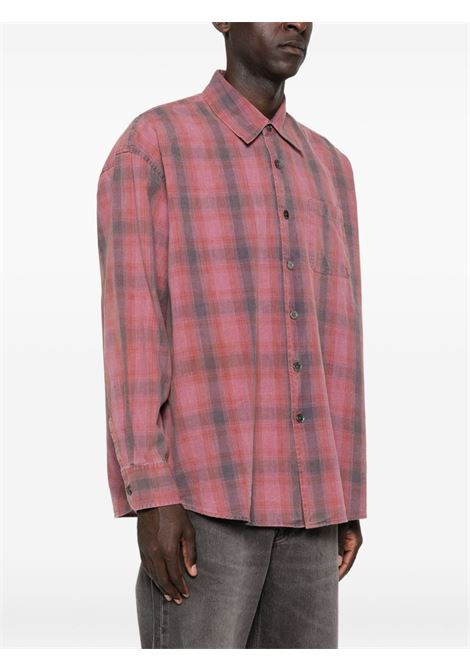 camicia borrowed uomo rosa e grigia OUR LEGACY | M4252BIDC